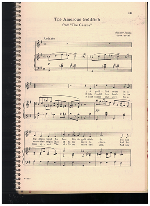 Picture of The Amorous Goldfish, from "The Geisha", Sidney Jones, soprano solo