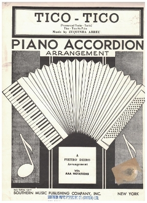 Picture of Tico-Tico, Zequinha Abreu, arr. Pietro Deiro Jr, accordion solo sheet music