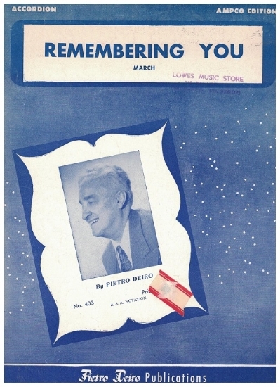 Picture of Remembering You March, Pietro Deiro, accordion solo sheet music