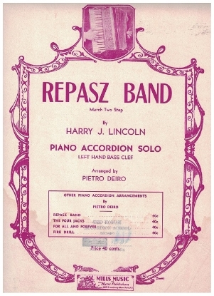 Picture of Repasz Band, Harry J. Lincoln, arr. Pietro Deiro, accordion solo sheet music
