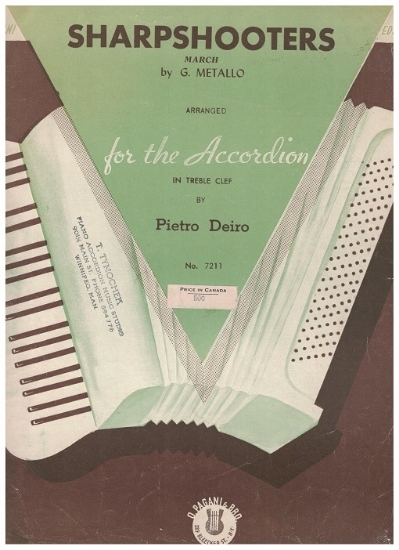 Picture of Sharpshooters, G. Metallo, arr. Pietro Deiro, accordion solo sheet music