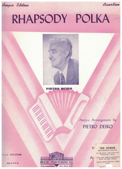 Picture of Rhapsody Polka, Pietro Deiro, accordion solo sheet music