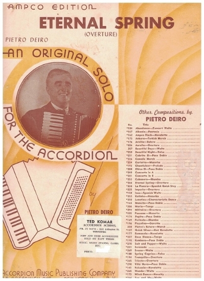 Picture of Eternal Spring (Fontana Eterna) Overture, Pietro Deiro, accordion solo sheet music