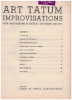 Picture of Art Tatum Improvisations for Piano, piano solos, sheet music folio