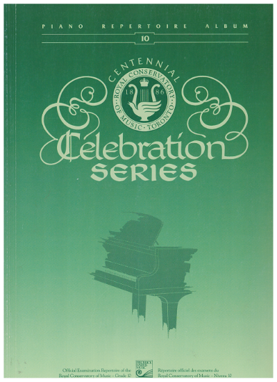 Picture of 1988, Royal Conservatory of Music, Grade, 10 Piano Exam Book,  1988 (1989) Celebration Series, University of Toronto, sheet music folio, Snake-Coil Bound, out of print, collectible, rare