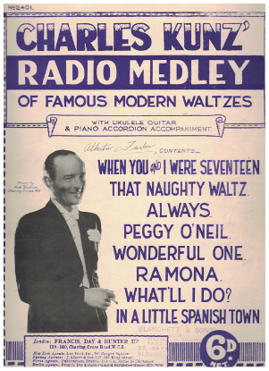 Picture of Charlie Kunz Radio Medley of Famous Modern Waltzes, piano solo sheet music