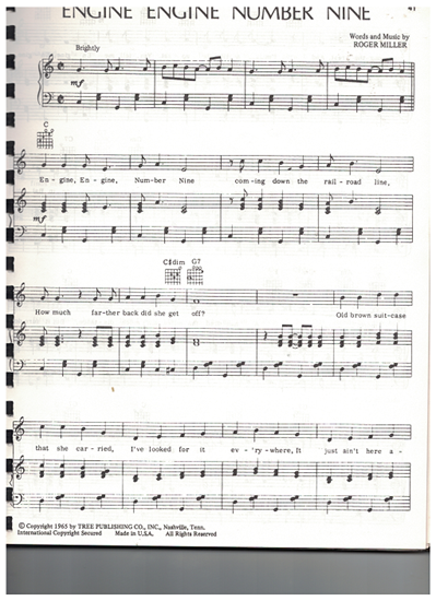 Picture of Engine Engine Number Nine, written & recorded by Roger Miller