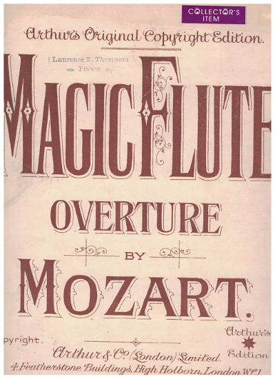 Picture of Magic Flute Overture, W. A. Mozart, transc. for piano solo by Oscar Allon, sheet music