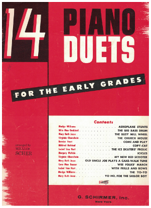 Picture of 14 Piano Duets for the Early Grades, arr. William Scher, sheet music folio