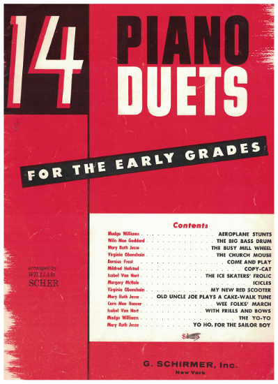 Picture of 14 Piano Duets for the Early Grades, arr. William Scher, sheet music folio