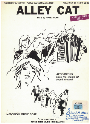 Picture of Alley Cat, Frank Bjorn, recorded by Bent Fabric, arr. Pietro Deiro Jr, accordion solo sheet music