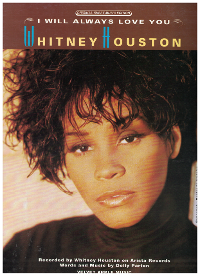Picture of I Will Always Love You, Dolly Parton, recorded by Whitney Houston, sheet music