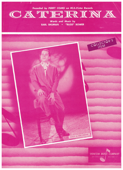 Picture of Caterina, Earl Shuman & "Bugs" Bower, recorded by Perry Como, sheet music