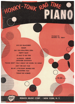 Picture of Honky-Tonk Rag Time Piano, arr. George N. Terry for piano solo, sheet music folio