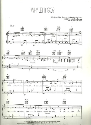 Picture of Why Let it Go, Alan & Marilyn Bergman & Alan Hawkshaw, sung by Barbra Streisand, sheet music