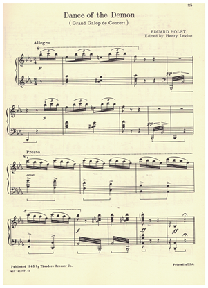 Picture of Dance of the Demon, Eduard Holst, piano solo 