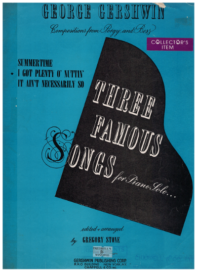 Picture of I Got Plenty O' Nuttin', George Gershwin, transcribed by Gregory Stone for piano solo, sheet music