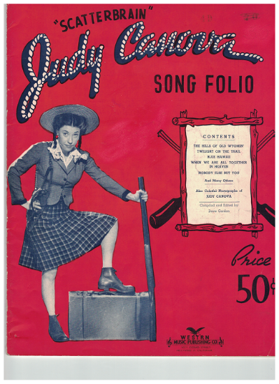 Picture of "Scatterbrain" Judy Canova Song Folio, sheet music songbook