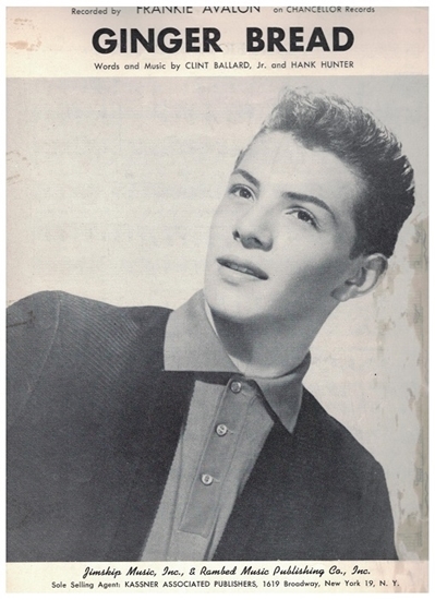 Picture of Ginger Bread, Clint Ballard & Hank Hunter, recorded by Frankie Avalon
