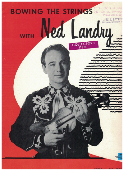 Picture of Bowing the Strings with Ned Landry, fiddle & piano, sheet music folio