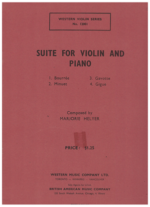 Picture of Suite for Violin & Piano, Marjorie Helyer