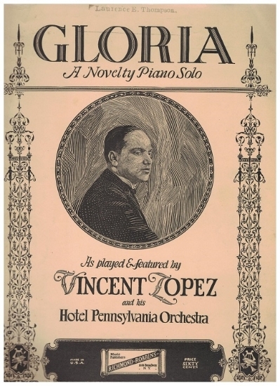 Picture of Gloria, Fred Hager & Justin Ring, arr. Vincent Lopez, piano solo sheet music