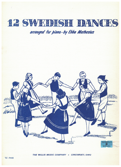 Picture of 12 Swedish Dances, arr. Ebba Mathesius for easy piano solo, sheet music folio