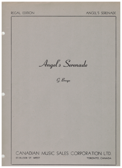 Picture of Angel's Serenade, Gaetano Braga, piano solo sheet music