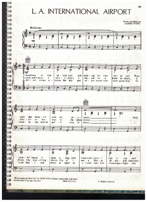 Picture of L.A. International Airport, Leanne Scott, recorded by Susan Raye, sheet music
