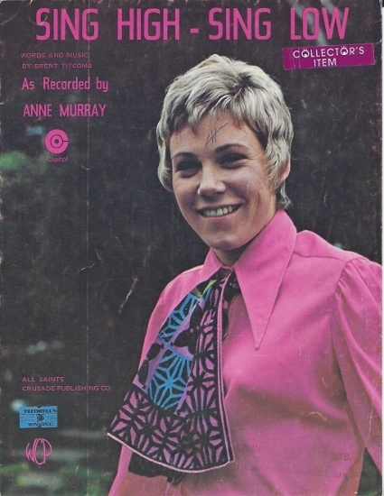 Picture of Sing High Sing Low, Brent Titcomb, recorded by Anne Murray, sheet music