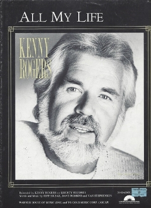 Picture of All My Life, Jeff Silbar/ Dave Robbins/ Van Stephenson, recorded by Kenny Rogers, sheet music