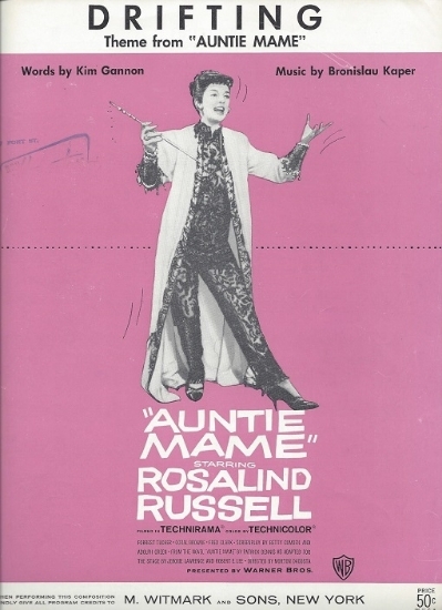Picture of Drifting, movie theme from "Auntie Mame", Kim Gannon & Bronislau Kaper, sheet music