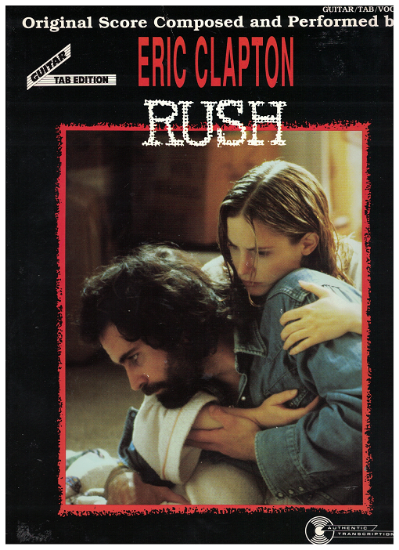 Picture of Rush, matching movie soundtrack folio, Eric Clapton, TAB guitar, sheet music songbook, spiral coil binding