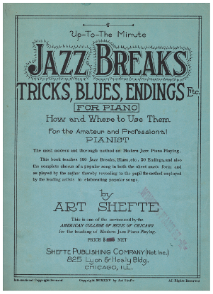 Picture of Jazz Breaks Tricks Blues Endings, Art Shefte, piano solo, sheet music folio