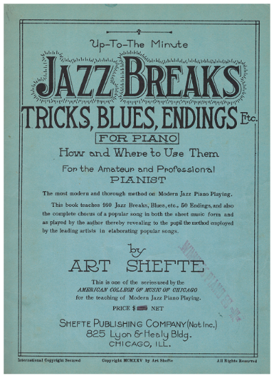 Picture of Jazz Breaks Tricks Blues Endings, Art Shefte, piano solo, sheet music folio
