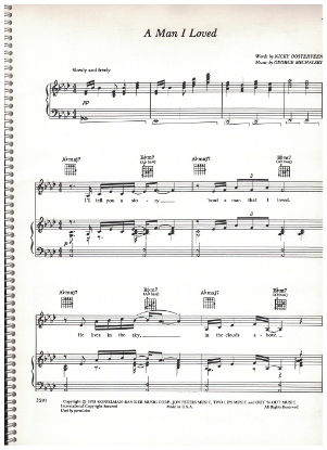Picture of A Man I Loved, Nicky Oosterveen & George Michalski, recorded by Barbra Streisand, sheet music
