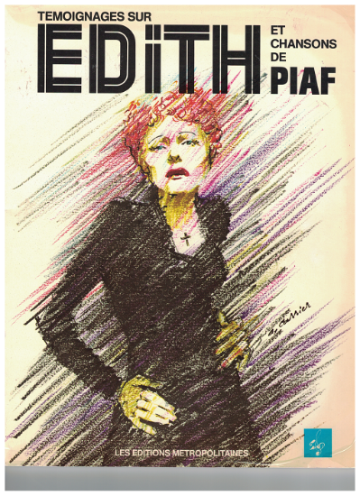 Picture of Temoignages sur et Chansons de Edith Piaf, Testimonials About and Songs of Edith Piaf, sheet music songbook