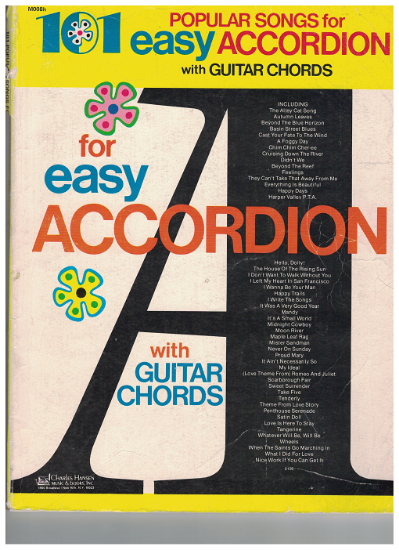 Picture of 101 Popular Songs for Easy Accordion (1976 Edition), sheet music songbook