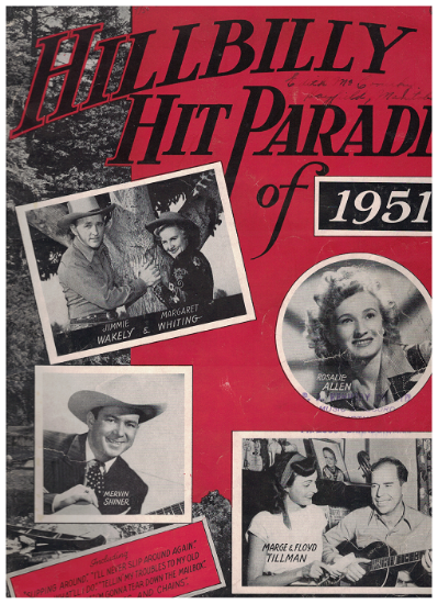 Picture of Hillbilly Hit Parade of 1951, sheet music songbook