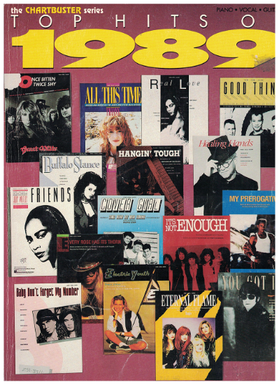Picture of Top Hits of 1989, sheet music songbook