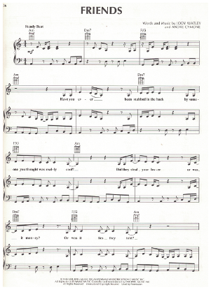 Picture of Friends, Jody Watley & Andre Cymone, recorded by Jody Watley//Eric B./Rakim, sheet music