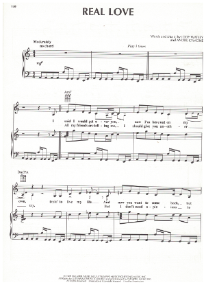Picture of Real Love, Jody Watley & Andre Cymone, sheet music