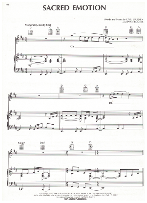 Picture of Sacred Emotion, Carl Sturken & Evan Rogers, recorded by Donny Osmond, pdf copy 