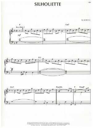 Picture of Silhouette, written & recorded by Kenny G, sheet music
