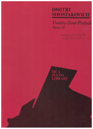Picture of 24 Preludes Opus 34, Dmitri Shostakovich, piano solo folio