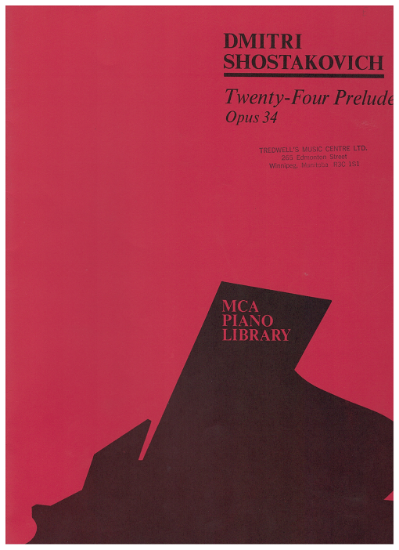 Picture of 24 Preludes Opus 34, Dmitri Shostakovich, piano solo folio