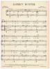 Picture of Lonely Winter, from movie "Joe Butterfly", Rod McKuen & Henry Mancini, sheet music