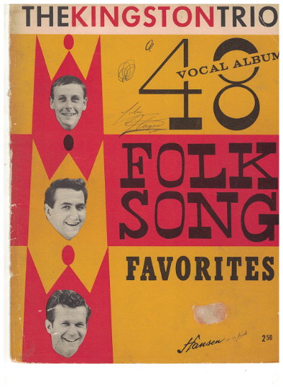 Picture of The Kingston Trio, 48 Folk Song Favorites, sheet music songbook