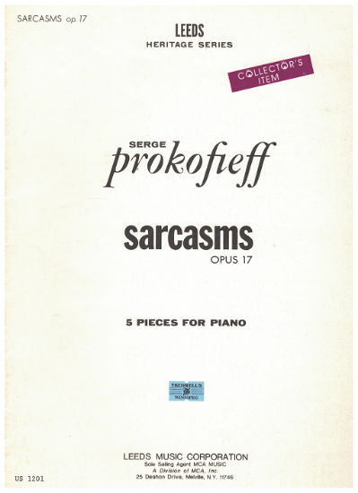 Picture of Sergei Prokofieff (Prokofiev), Sarcasms Op. 17, ed. Irwin Freundlich, piano solo folio