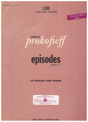 Picture of Sergei Prokofieff (Prokofiev), Episodes Op. 12, ed. Irwin Freundlich, piano solo folio